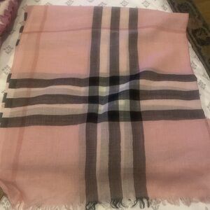 Pink Burberry scarf